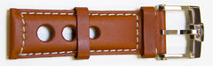 COGNAC LEATHER BAND SILVER BUCKLE