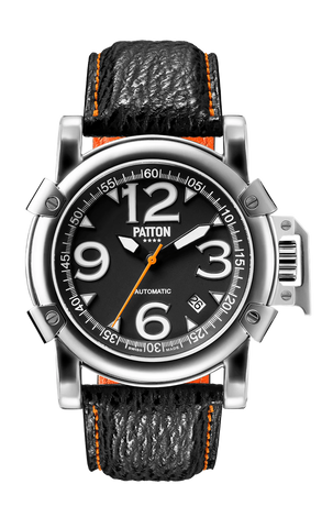 AUTOMATIC - Shark - Black-Orange - Leather - 43mm