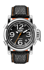 AUTOMATIC - Shark - Black-Orange - Leather - 43mm